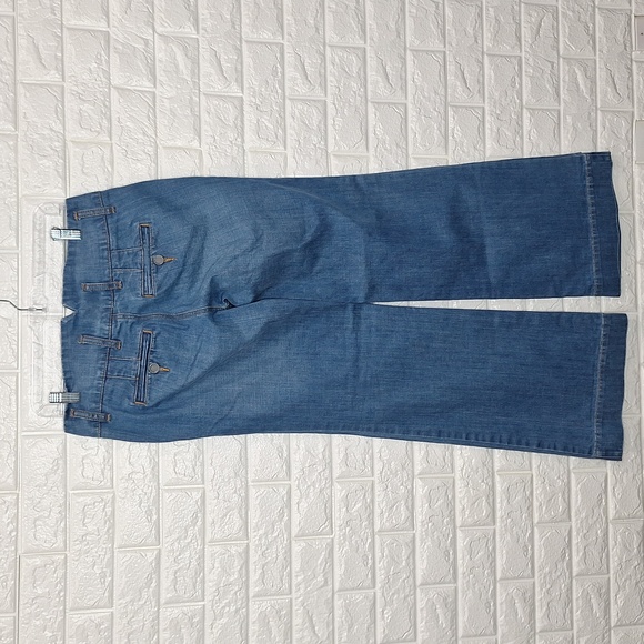 ROUTE 66 Wide Leg Sailor Jeans with Wide Hem - Picture 6 of 9